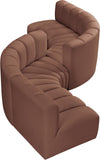 Arc Vegan Leather Modular Sofa - Elegant Design with Deep Channel Tufting for Modern Living Spaces