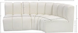 Arc Vegan Leather Modular Sofa - Modern Elegance with Deep Channel Tufting for Versatile Living Spaces