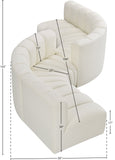 Arc Vegan Leather Modular Sofa - Elegant Design with Deep Channel Tufting for Modern Living Spaces