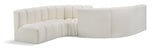Arc Vegan Leather Modular Sofa - Elegant Design with Deep Channel Tufting for Modern Living Spaces
