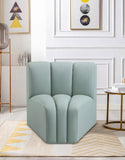 Arc Vegan Leather Curved Corner Chair - Elevate Your Space with Modern Luxury and Timeless Style