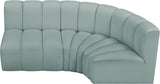 Arc Vegan Leather Modular Sofa - Modern Elegance with Deep Channel Tufting for Versatile Living Spaces