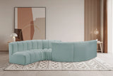 Arc Vegan Leather Modular Sofa - Elegant Design with Deep Channel Tufting for Modern Living Spaces