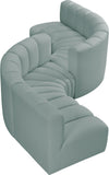 Arc Vegan Leather Modular Sofa - Elegant Design with Deep Channel Tufting for Modern Living Spaces
