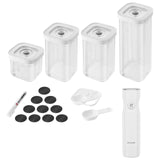 ZWILLING Fresh & Save Cube Box Starter Set, 6-pc, Plastic, Airtight Dry Food Storage Container, Small Cube Set