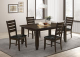 Dalila 5-Piece Rectangular Dining Table Set Cappuccino