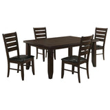Dalila 5-Piece Rectangular Dining Table Set Cappuccino