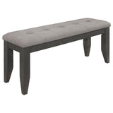 Dalila 6-Piece Rectangular Dining Table Set – Dark Grey