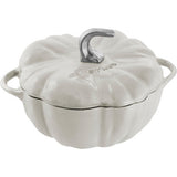 STAUB Cast Iron 3.5-qt Pumpkin Cocotte with Stainless Steel Knob