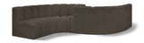 Arc Vegan Leather Modular Sofa - Elegant Design with Deep Channel Tufting for Modern Living Spaces