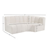 Arc Vegan Leather Modular Sofa - Modern Elegance with Deep Channel Tufting for Versatile Living Spaces