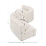 Arc Vegan Leather Modular Sofa - Elegant Design with Deep Channel Tufting for Modern Living Spaces