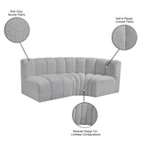 Arc Vegan Leather Modular Sofa - Modern Elegance with Deep Channel Tufting for Versatile Living Spaces