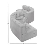 Arc Vegan Leather Modular Sofa - Elegant Design with Deep Channel Tufting for Modern Living Spaces