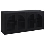 Riva 4-Door Dining Sideboard Buffet Storage Credenza – Black