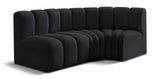 Arc Vegan Leather Modular Sofa - Modern Elegance with Deep Channel Tufting for Versatile Living Spaces