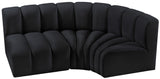 Arc Vegan Leather Modular Sofa - Modern Elegance with Deep Channel Tufting for Versatile Living Spaces