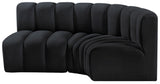Arc Vegan Leather Modular Sofa - Modern Elegance with Deep Channel Tufting for Versatile Living Spaces