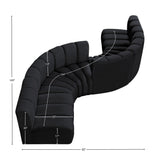 Arc Vegan Leather Modular Sofa - Elegant Design with Deep Channel Tufting for Modern Living Spaces