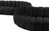 Arc Vegan Leather Modular Sofa - Elegant Design with Deep Channel Tufting for Modern Living Spaces