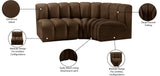 Arc Vegan Leather Modular Sofa - Modern Elegance with Deep Channel Tufting for Versatile Living Spaces