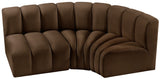 Arc Vegan Leather Modular Sofa - Modern Elegance with Deep Channel Tufting for Versatile Living Spaces