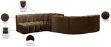 Arc Vegan Leather Modular Sofa - Elegant Design with Deep Channel Tufting for Modern Living Spaces