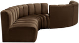 Arc Vegan Leather Modular Sofa - Elegant Design with Deep Channel Tufting for Modern Living Spaces
