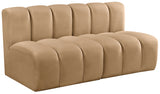Arc Vegan Leather Modular Sofa - Luxurious Design with Deep Channel Tufting for Chic Interiors