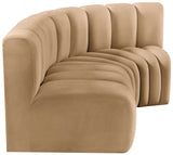 Arc Vegan Leather Modular Sofa - Modern Elegance with Deep Channel Tufting for Versatile Living Spaces