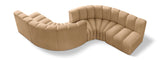 Arc Vegan Leather Modular Sofa - Elegant Design with Deep Channel Tufting for Modern Living Spaces