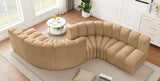 Arc Vegan Leather Modular Sofa - Elegant Design with Deep Channel Tufting for Modern Living Spaces