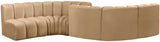 Arc Vegan Leather Modular Sofa - Elegant Design with Deep Channel Tufting for Modern Living Spaces
