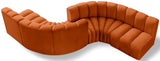 Arc Vegan Leather Modular Sofa - Elegant Design with Deep Channel Tufting for Modern Living Spaces