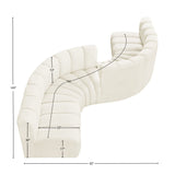 Arc Vegan Leather Modular Sofa - Elegant Design with Deep Channel Tufting for Modern Living Spaces