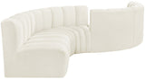 Arc Vegan Leather Modular Sofa - Elegant Design with Deep Channel Tufting for Modern Living Spaces