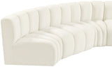 Arc Vegan Leather Modular Sofa - Elegant Design with Deep Channel Tufting for Modern Living Spaces