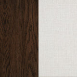 Baney Fabric Upholstered Dining Side Chair Cream and Dark Oak