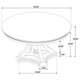 Ridgewell 5-Piece Round Pedestal Dining Set Dark Oak