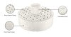 Banquet Contemporary Round Ottoman/Bench - Chic Velvet Accent for Stylish Seating & Relaxation