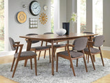 Malone 5-Piece Rectangular Dining Table Set – Dark Walnut