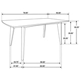Malone 5-Piece Rectangular Dining Table Set – Dark Walnut