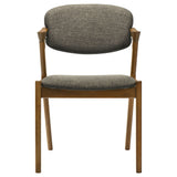 Malone Padded Wood Dining Arm Chair Dark Walnut (Set of 2)