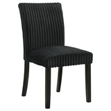 Dermott Upholstered Parson Dining Side Chair Black (Set of 2)