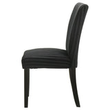 Dermott Upholstered Parson Dining Side Chair Black (Set of 2)