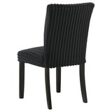 Dermott Upholstered Parson Dining Side Chair Black (Set of 2)
