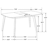 Redbridge 5-Piece Rectangular Dining Set – Natural Walnut