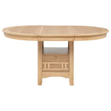 Lavon 5-piece Oval Extension Leaf Dining Set Light Oak