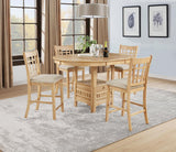 Lavon Oval 60-inch Counter Height Extension Dining Table - Light Oak