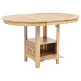 Lavon Oval 60-inch Counter Height Extension Dining Table - Light Oak